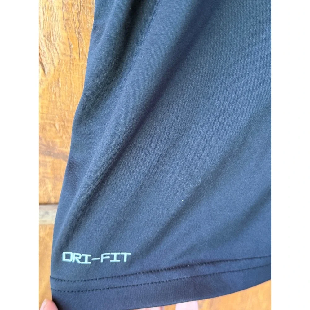 Nike Swim Mens Dri-FIT UPF 40+ Rash Guard Short Sleeve T-Shirt Black size Small